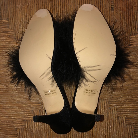 Jacques Levine Boa Slippers NWOT - Picture 3 of 3